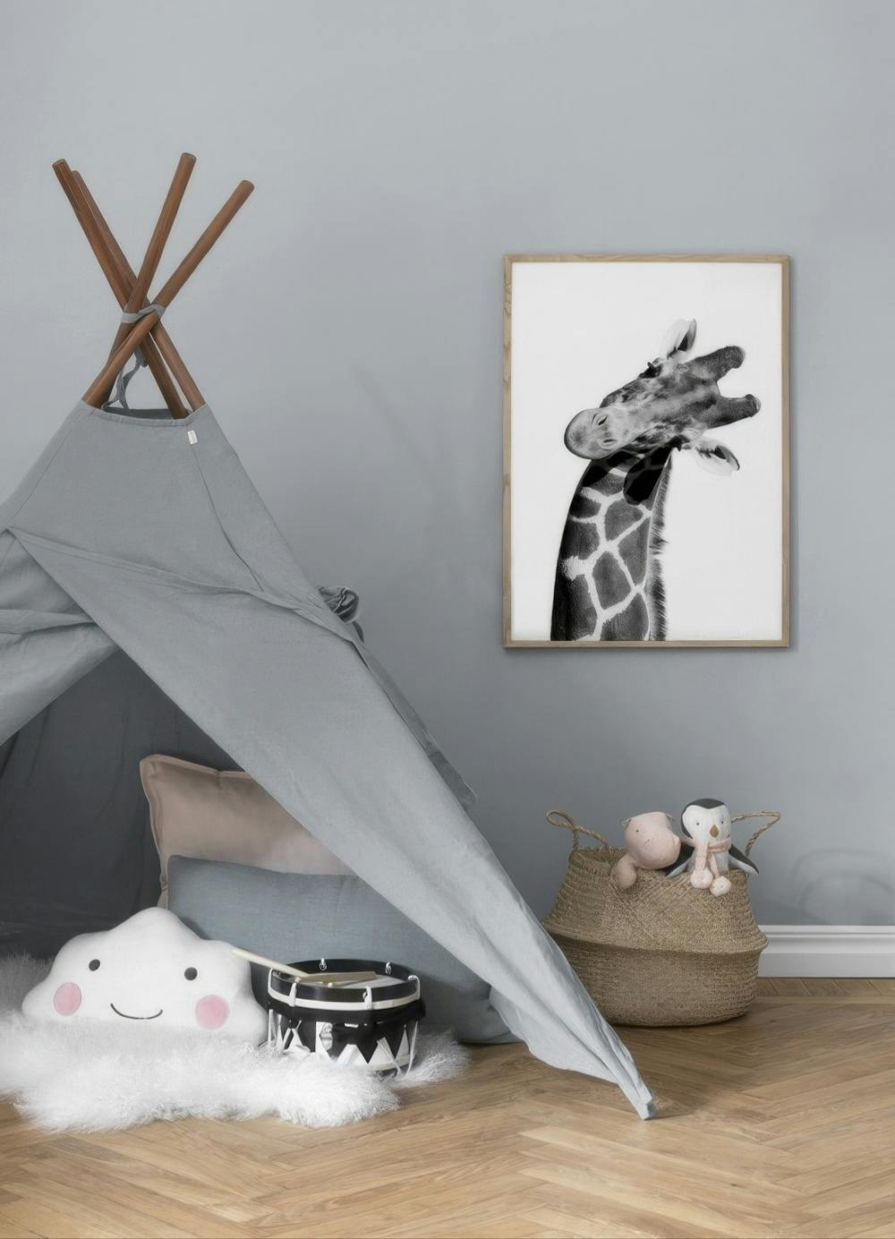 Giraffe Portrait Affiche