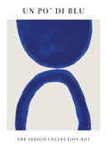 Affiche Un Po Di Blu No1 avec formes abstraites bleues et texte