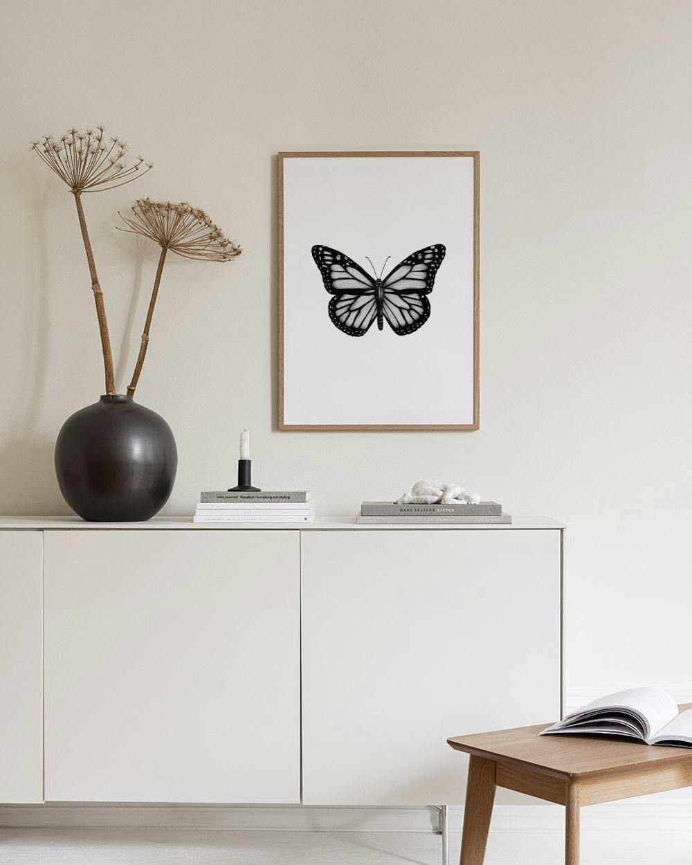 Butterfly Drawing Affiche