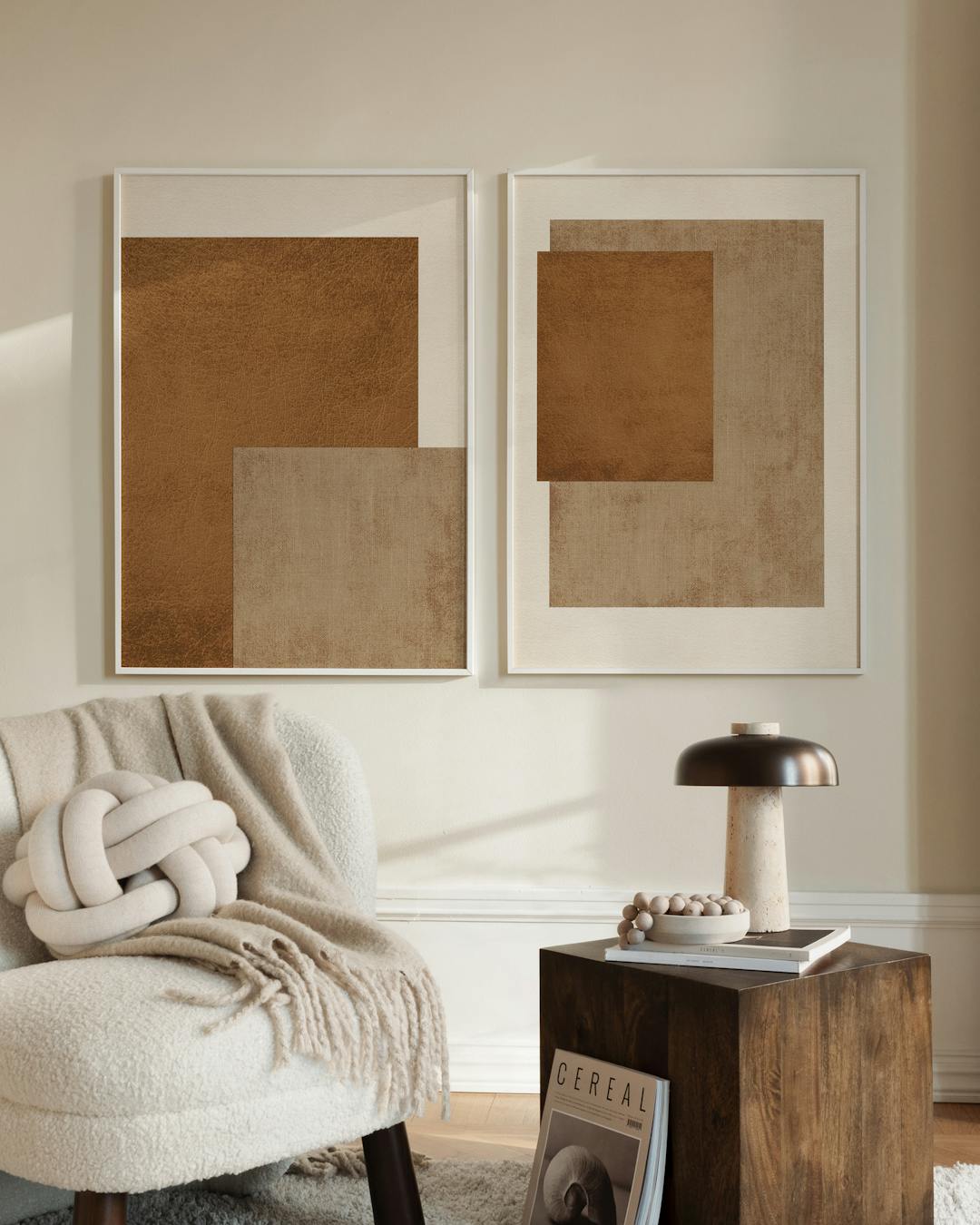 Rustic Geometry Lot de Posters