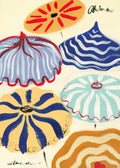 Riviera Parasols Affiche
