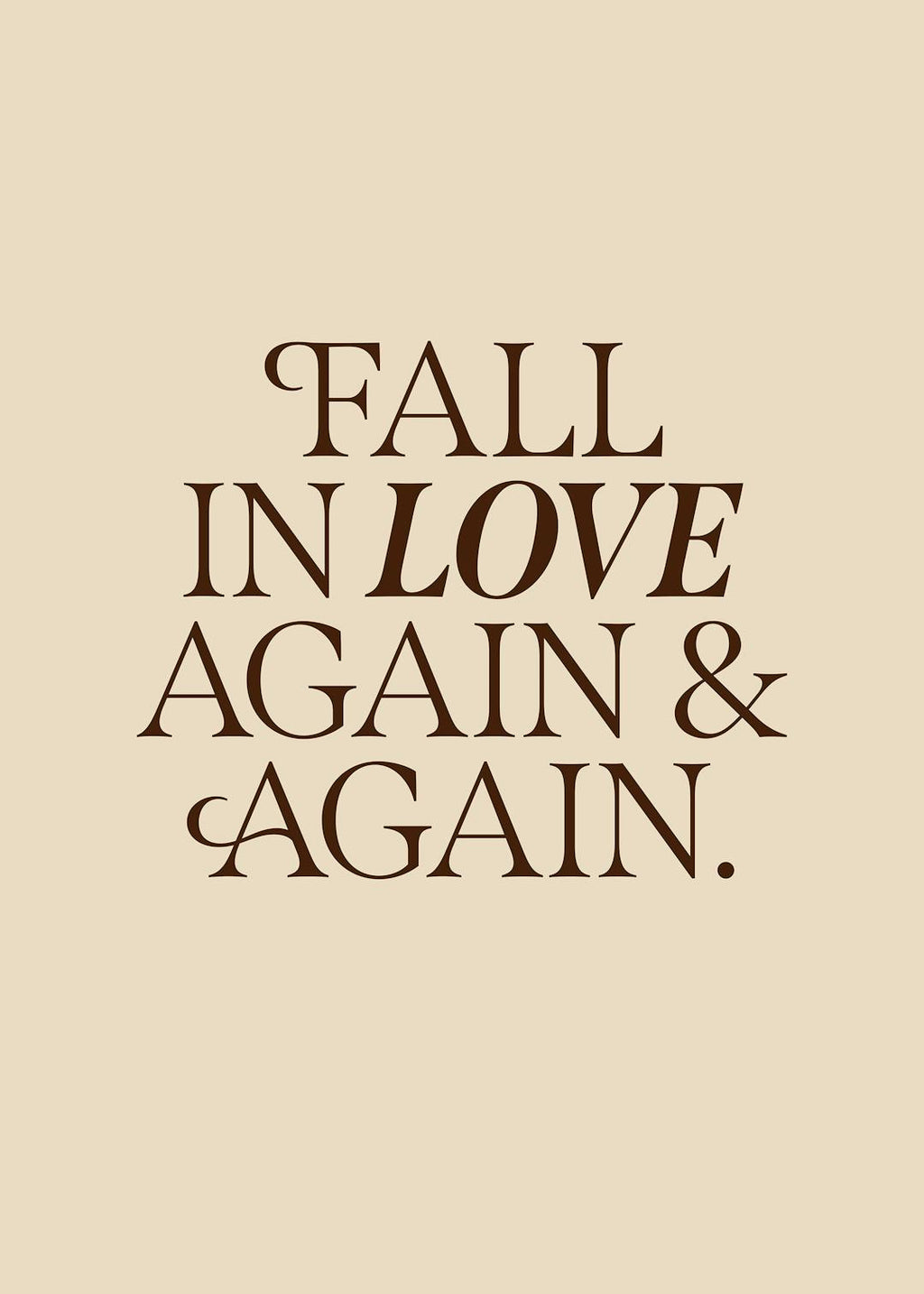 Fall in Love Again Affiche