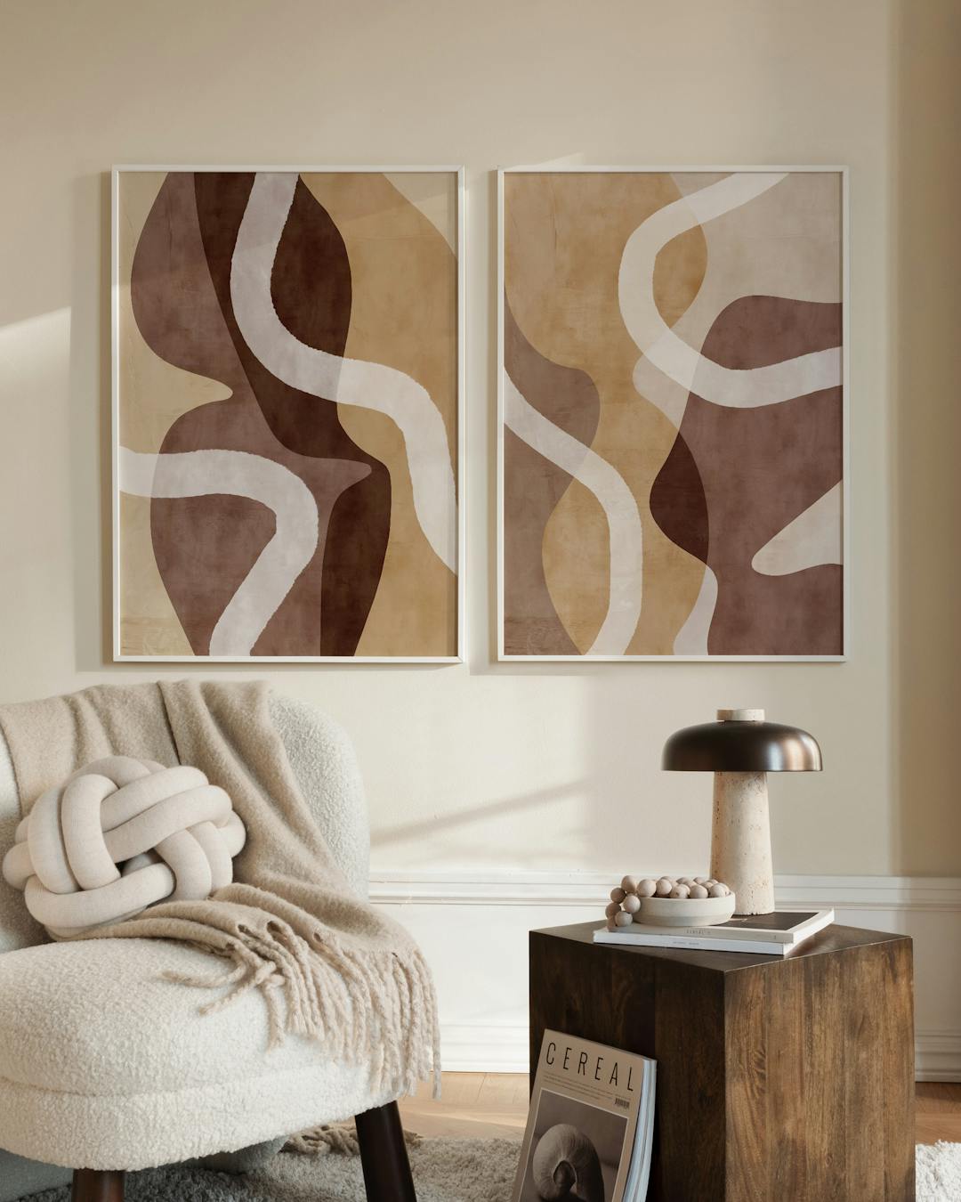 Earth Tone Abstraction Lot de Posters